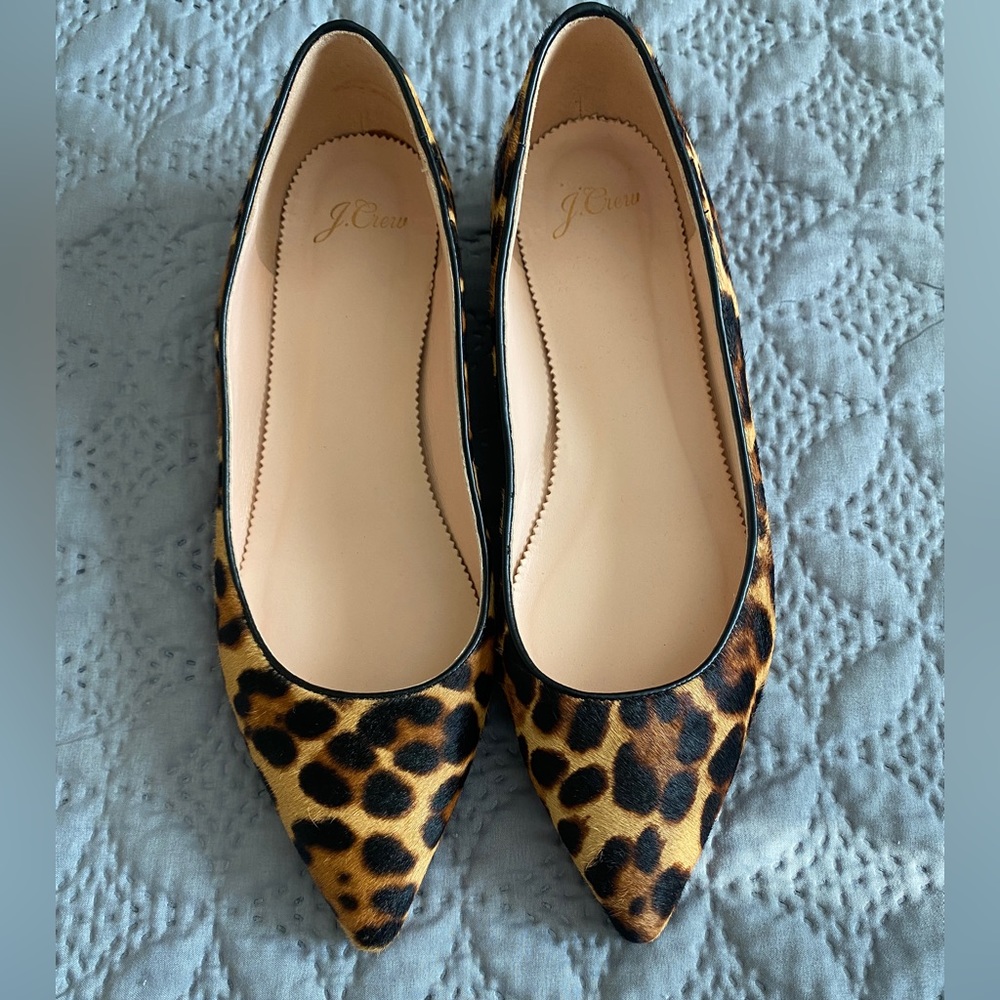 J.Crew leopard flats